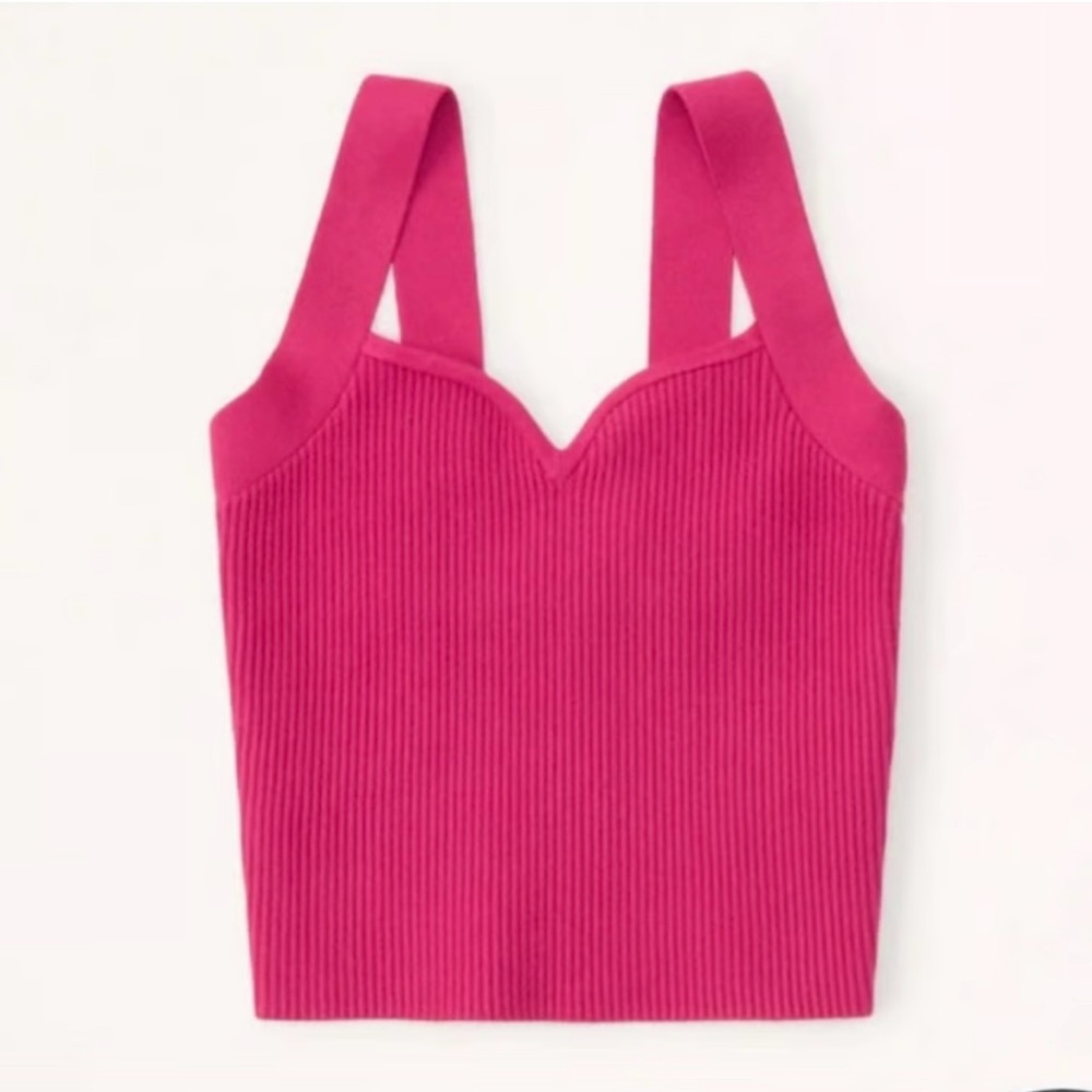 Abercrombie & Fitch Fuchsia Ribbed Tank Top